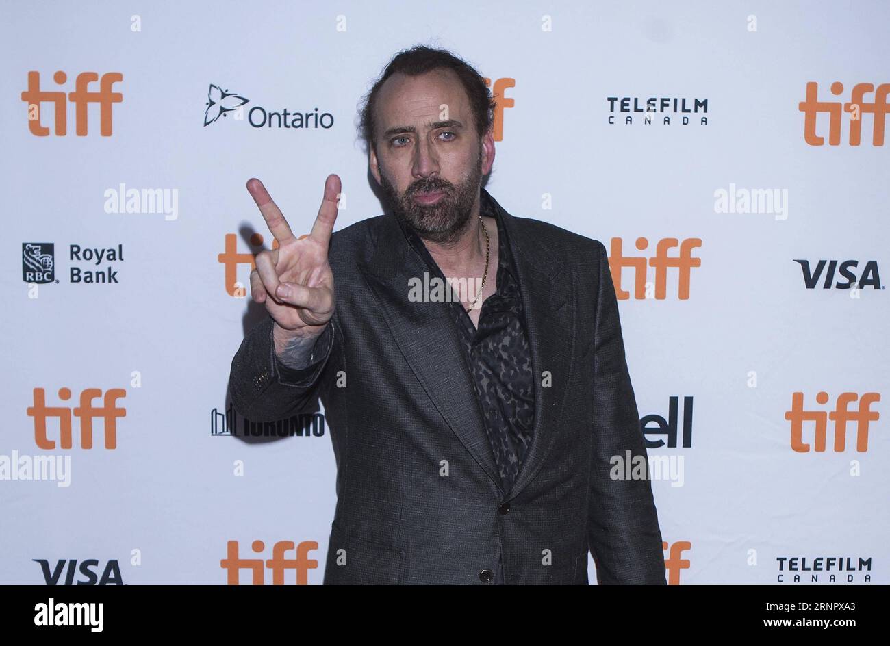 (170910) -- TORONTO, Sept. 10, 2017 -- Actor Nicolas Cage attends the world premiere of the film Mom and Dad at Ryerson Theatre during the 2017 Toronto International Film Festival in Toronto, Canada, Sept. 9, 2017. ) CANADA-TORONTO-FILM FESTIVAL-NICOLAS CAGE ZouxZheng PUBLICATIONxNOTxINxCHN Stock Photo