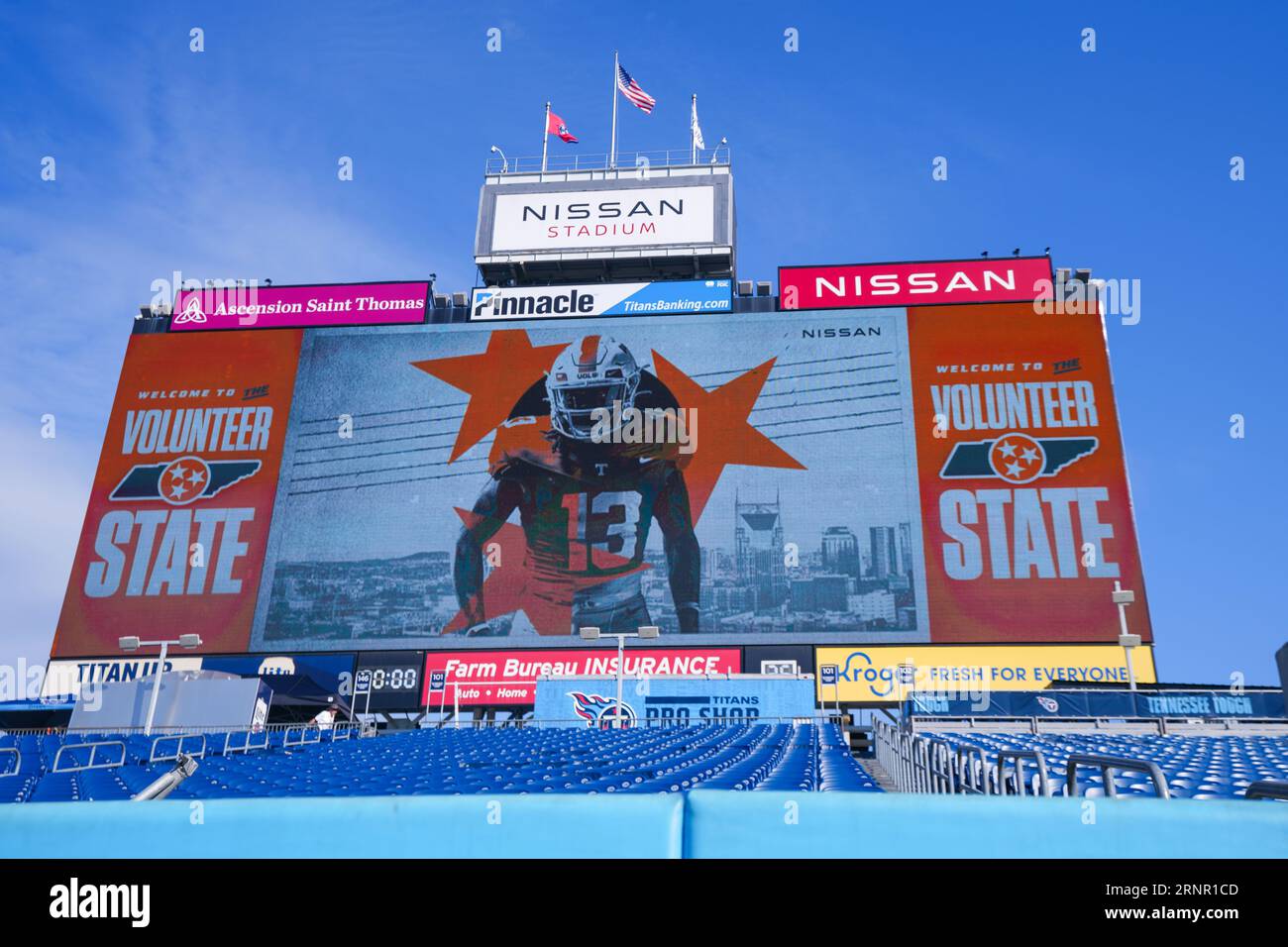 September 2, 2023: Nissan Stadium before the NCAA football game between the University of Tennessee Volunteers and the University of Virginia Cavaliers at Nissan Stadium in Nashville TN Tim Gangloff/CSM Stock Photo