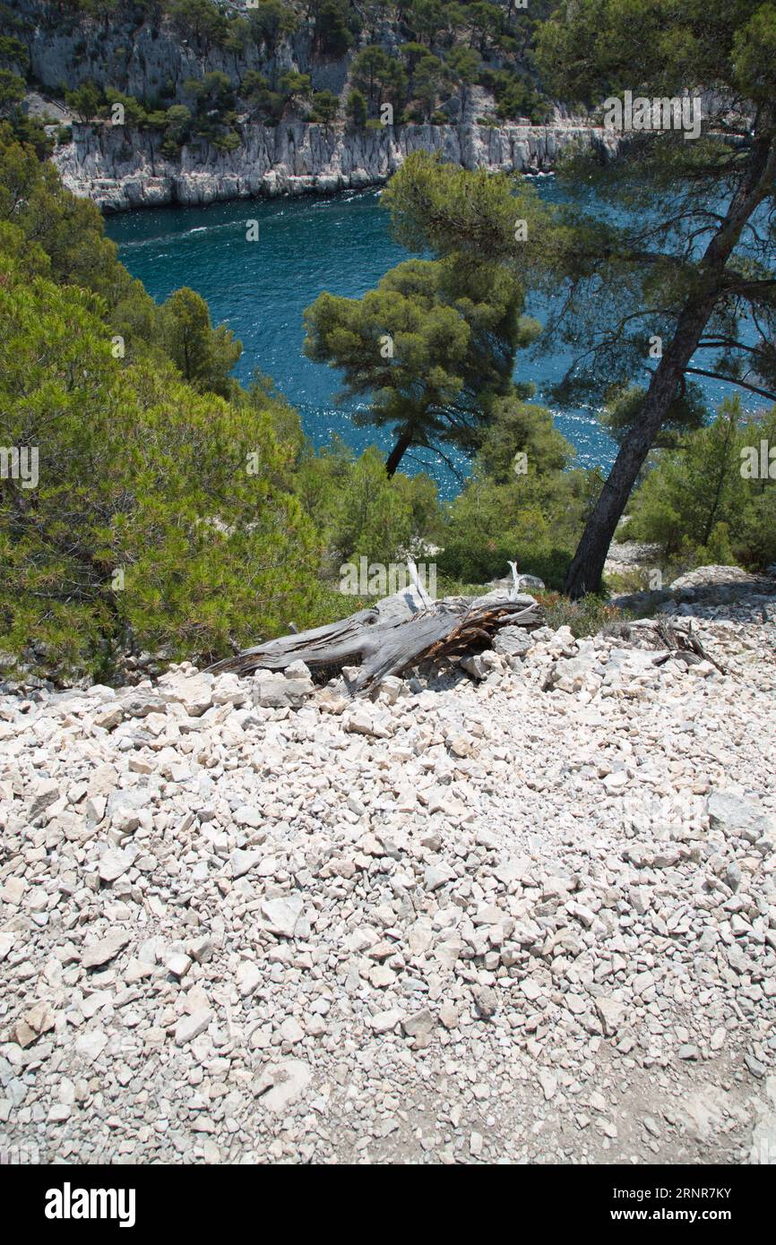 the calancues in southern france with their impressive rocks, crystal ...