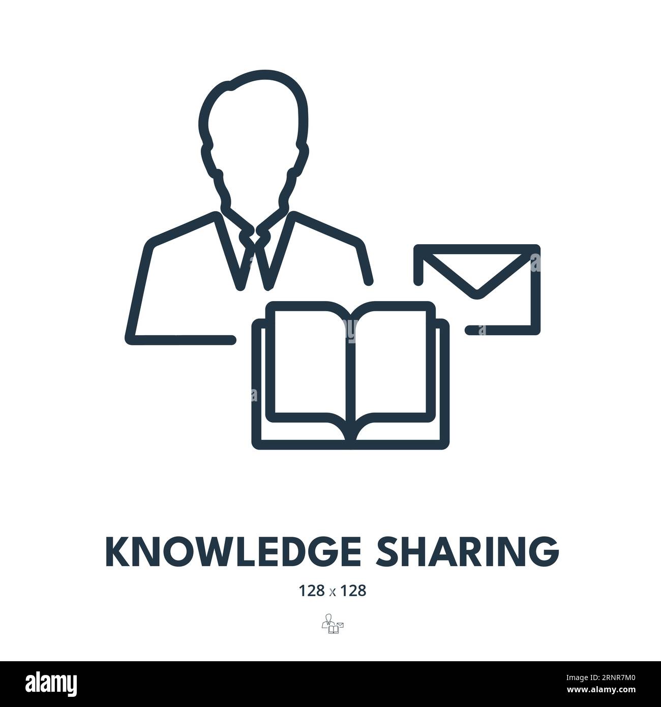 Knowledge Sharing Icon. Education, Teaching, Learning. Editable Stroke ...