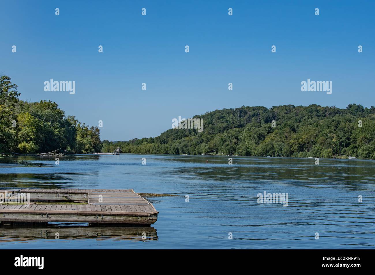 The Beautiful Susquehanna River on a Summer Afternoon, Pennsylvania USA Stock Photo