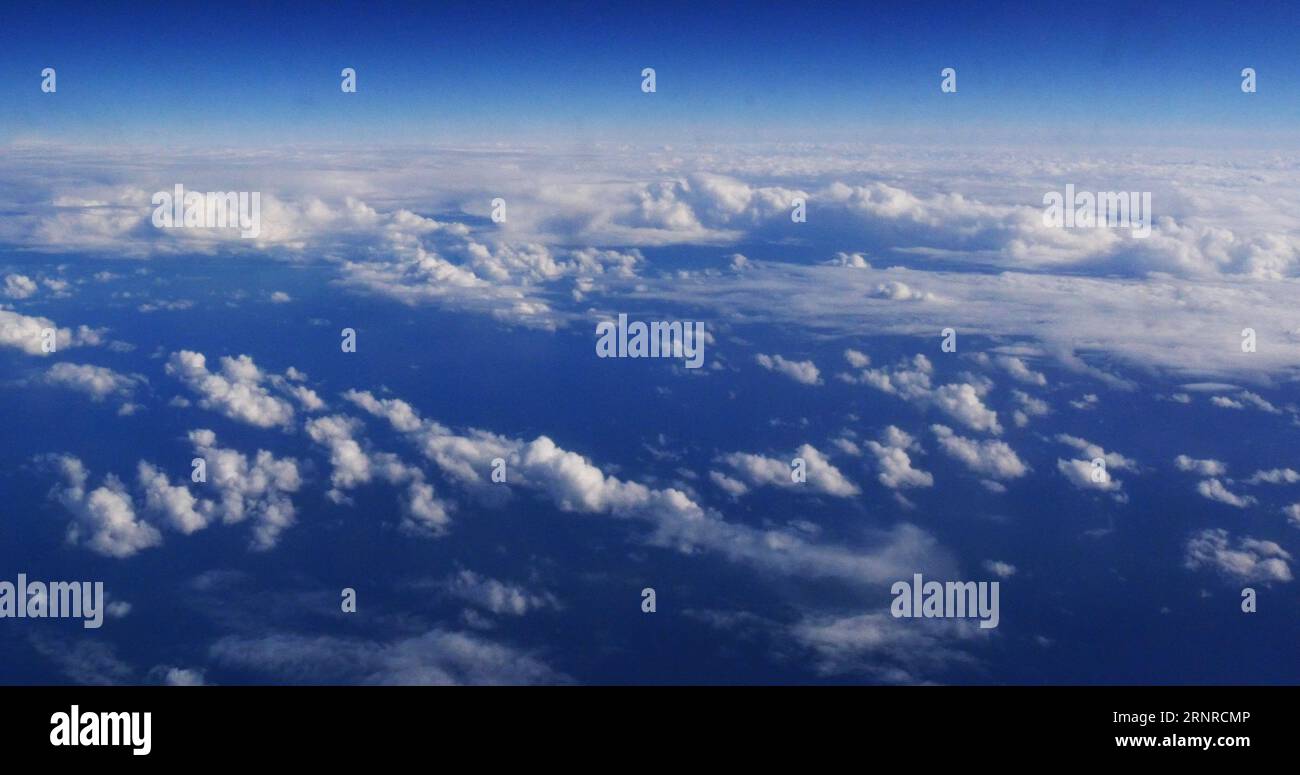 Blue Sky and Clouds from Plane Stock Photo - Alamy