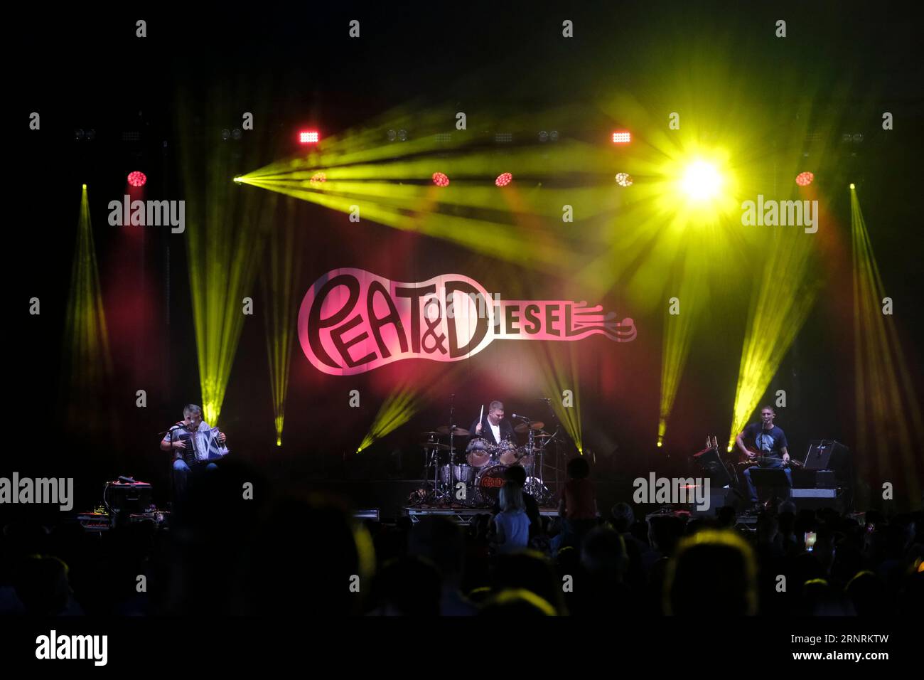 Jedburgh, UK. 02nd Sep, 2023. EdgeFest 2023, Music Festival. Peat & Diesel performs on stage at