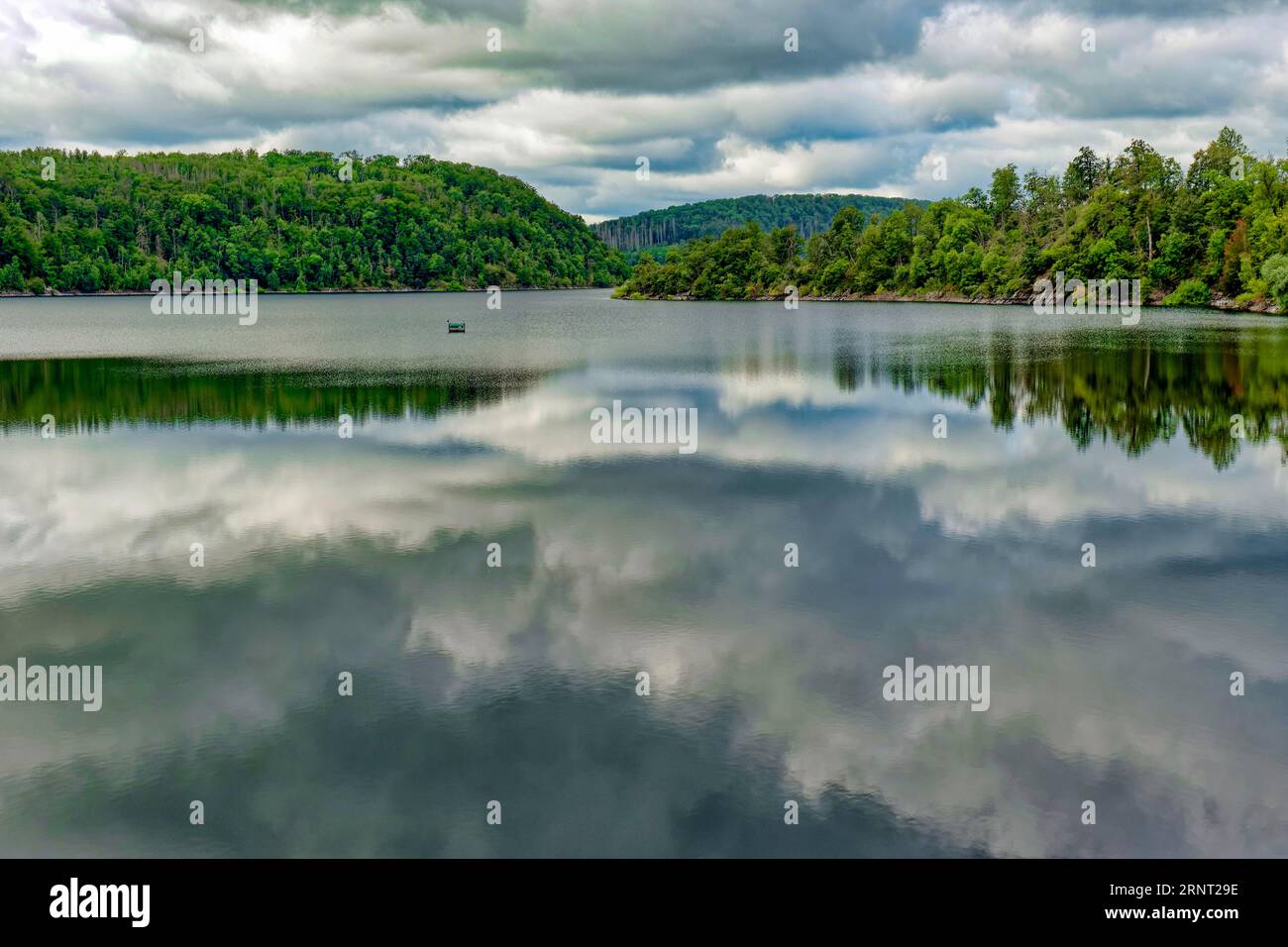 Reservoir of the Rappbode Dam, near Elbingerode, Harz, Saxony-Anhalt, Germany Stock Photo