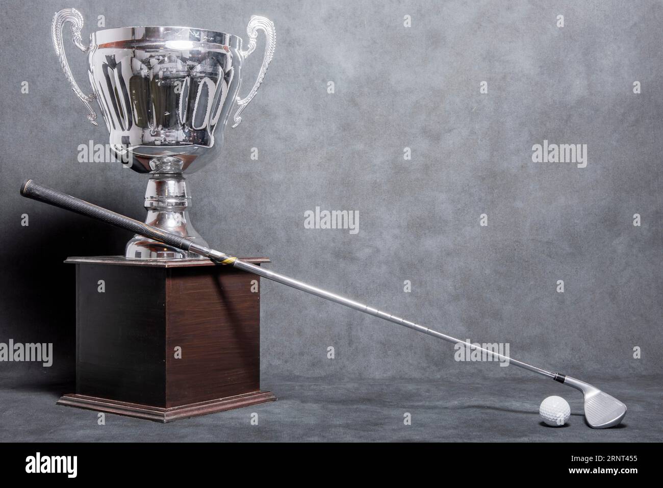 Golf trophy with copy space Stock Photo