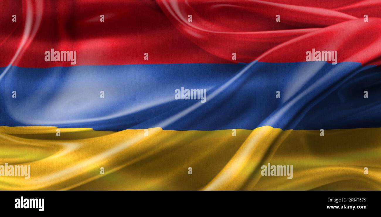 Armenia Flag - Realistic Waving Fabric Flag Stock Photo - Alamy