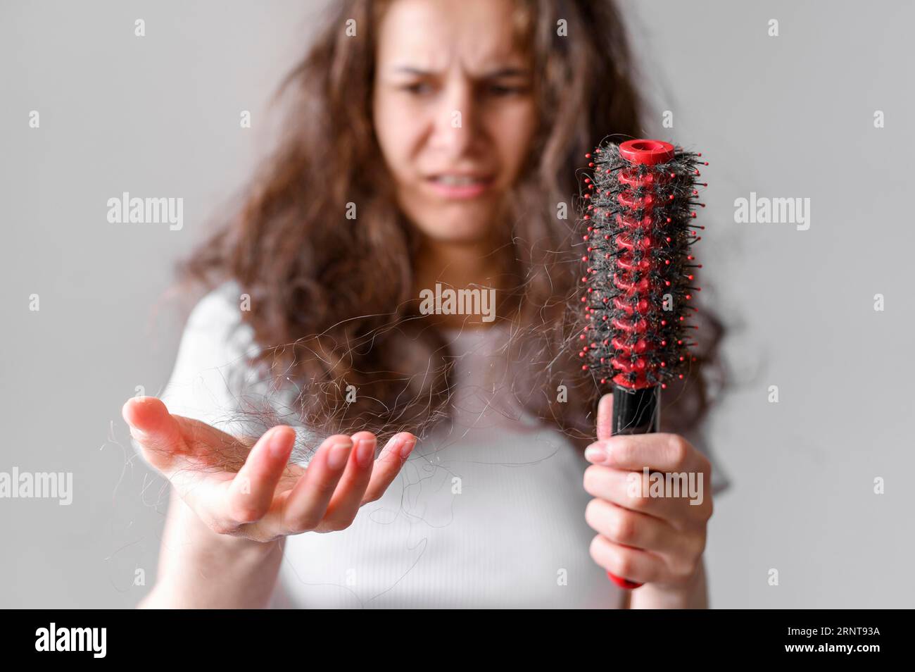Female with tangled hair Stock Photo Alamy