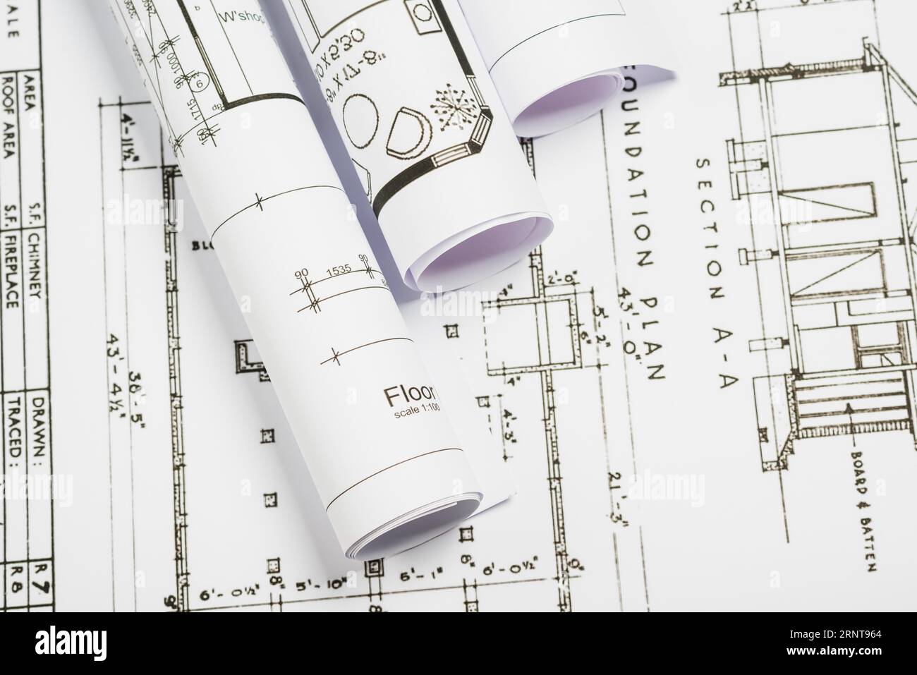From different blueprints Stock Photo - Alamy
