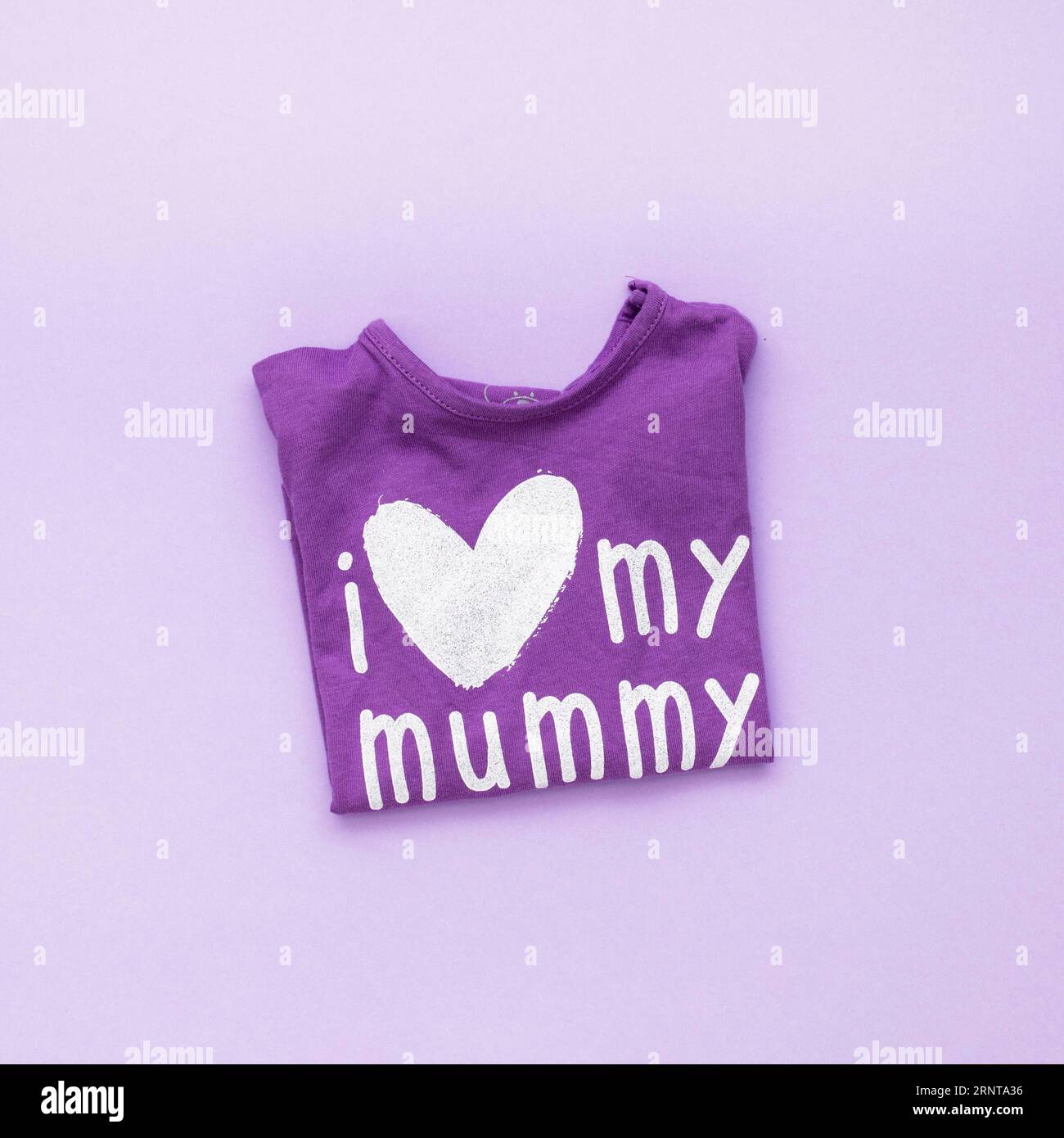 I love my mummy inscription t shirt Stock Photo