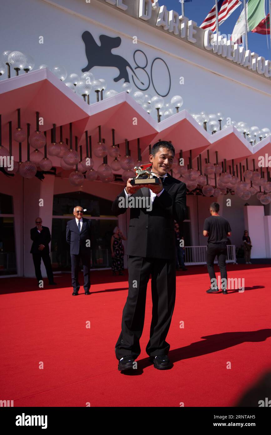 Lido Di Venezia, Italy. 02nd Sep, 2023. Tony Leung Chiu-wai attends a red carpet for the Golden Lion For Lifetime Achievement Award &amp; 'The Lion's Share: A History Of The Mostra' at the 80th Venice International Film Festival on September 02, 2023 in Venice, Italy. © Photo: Cinzia Camela. Credit: Live Media Publishing Group/Alamy Live News Stock Photo