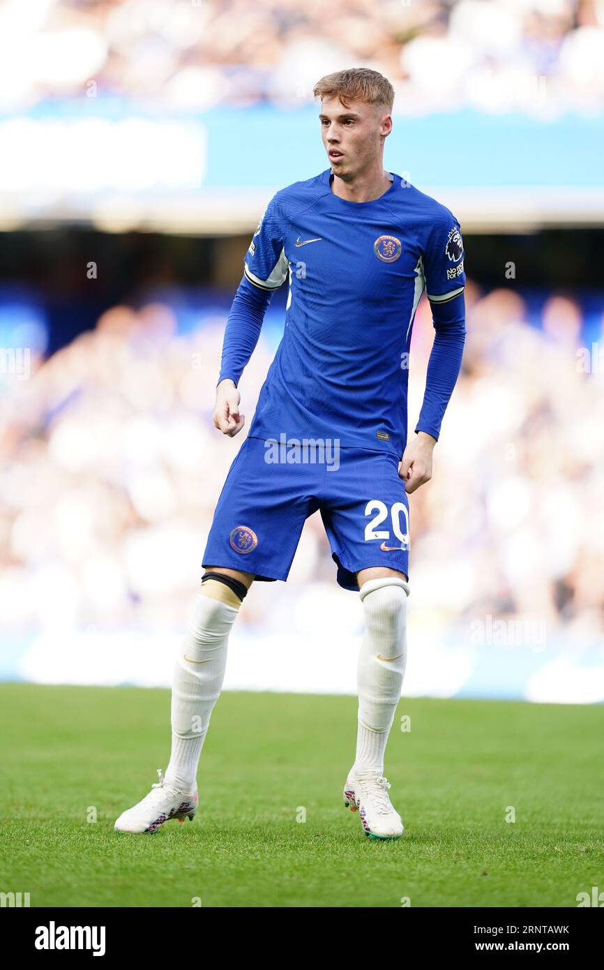 Chelsea's Cole Palmer in action during the Premier League match at Stamford Bridge, London. Picture date: Saturday September 2, 2023. Stock Photo