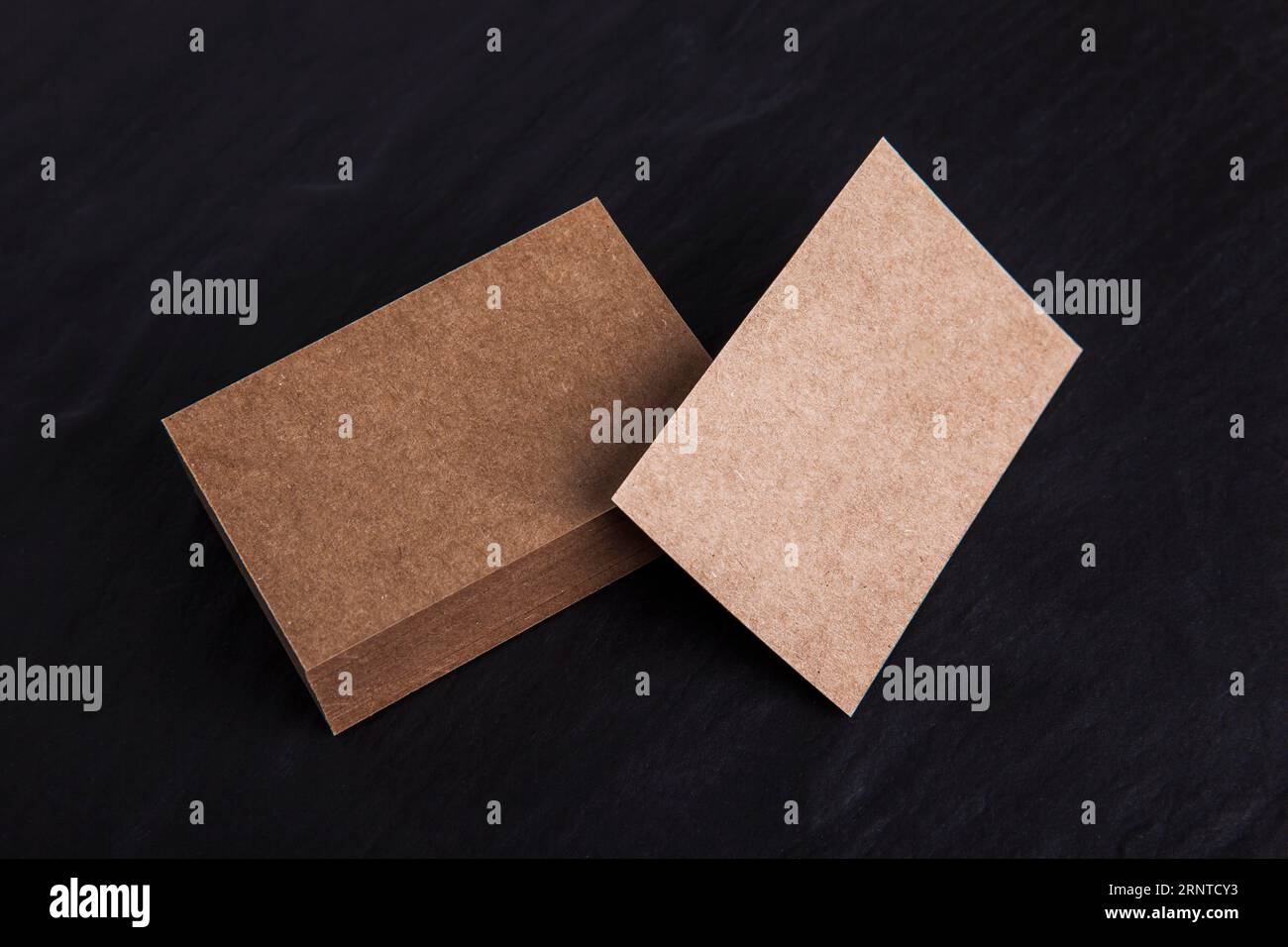 Cardboard business card mockup Stock Photo Alamy