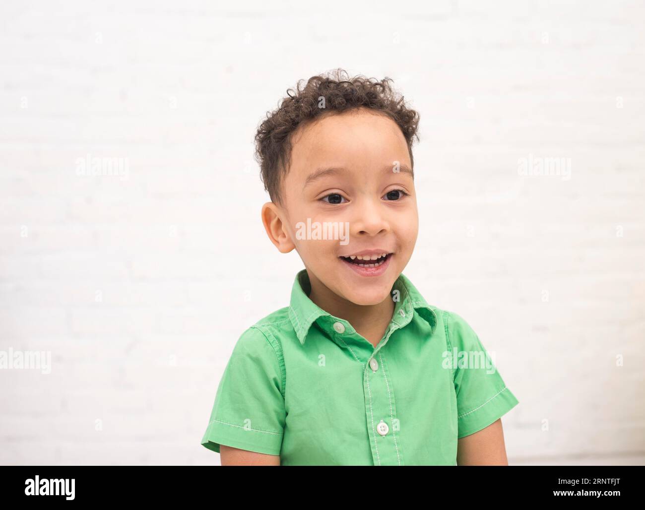 Portrait smiling boy Stock Photo
