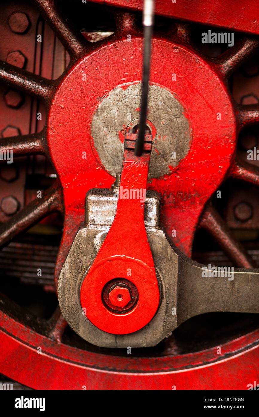 Flywheels of a historic steam Krefeld, Germany Stock Photo