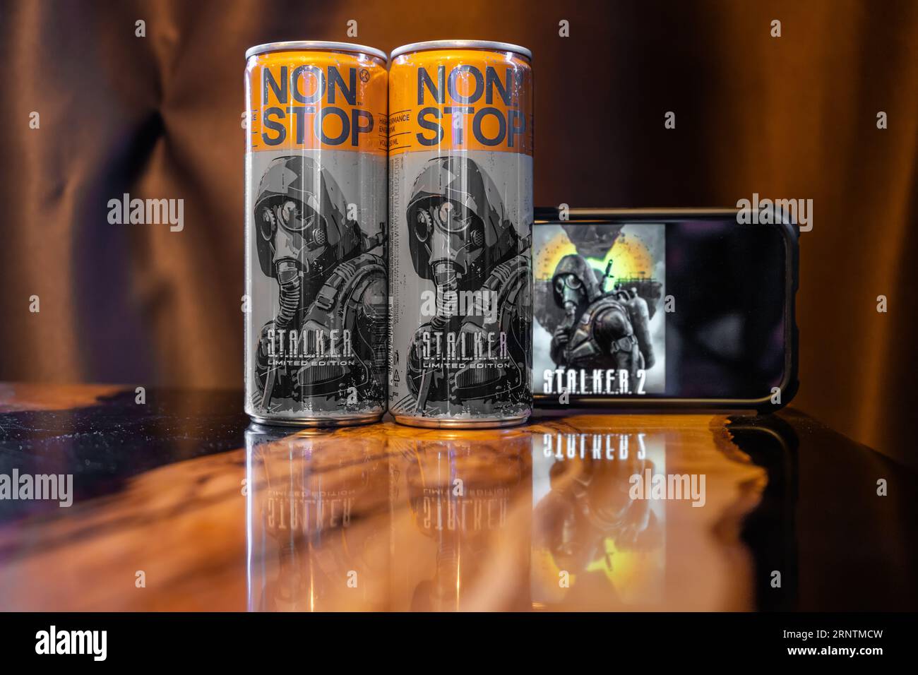 Kyiv, Ukraine - 02 September 2023: Cans Non Stop Stalker energy drink  production for computer game S.T.A.L.K.E.R. 2: Heart of Chornobyl Stock  Photo - Alamy