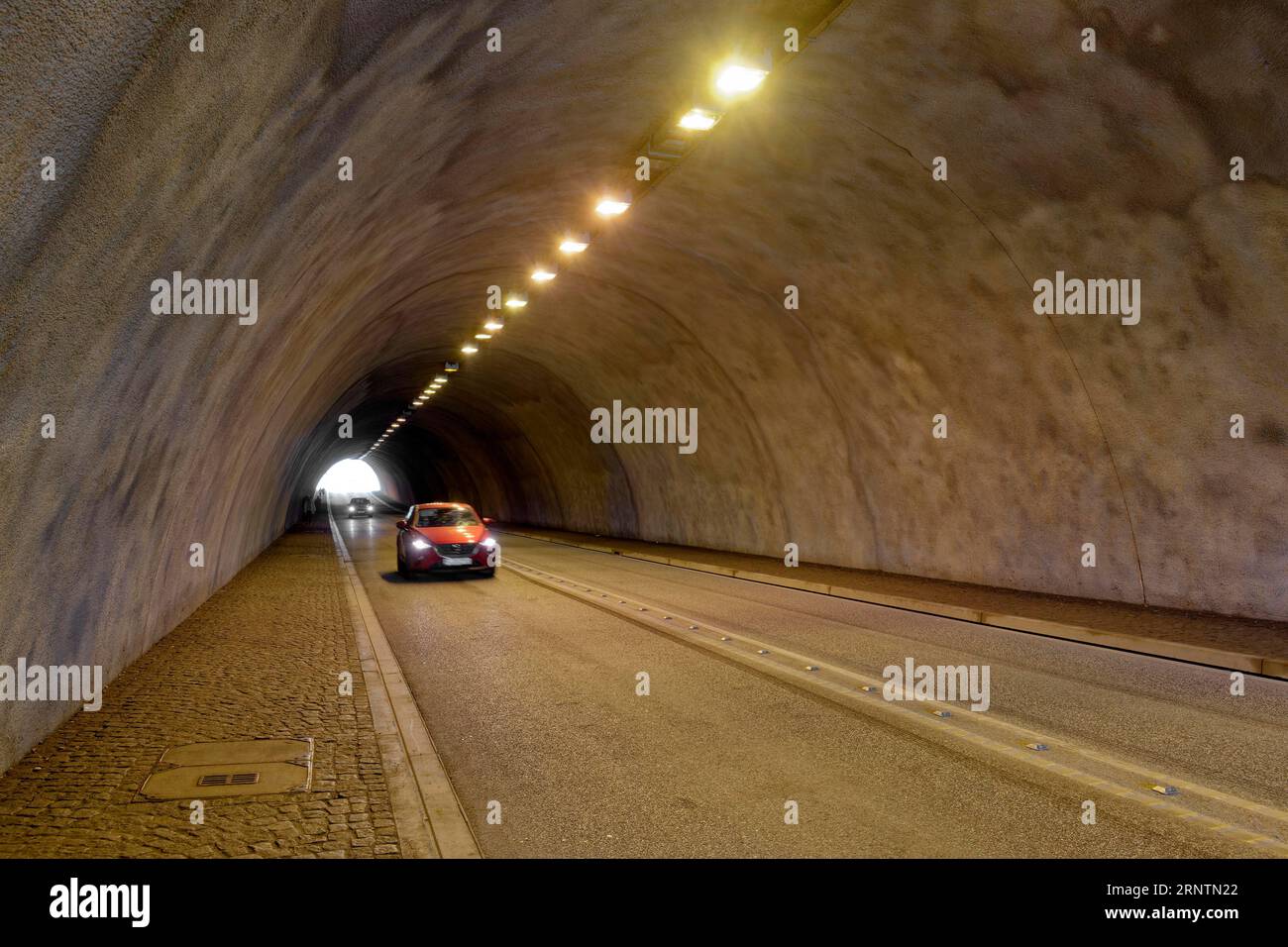 Tunnel of the state road 96 at the Rappbode dam, district of Harz, Saxony-Anhalt, Germany Stock Photo