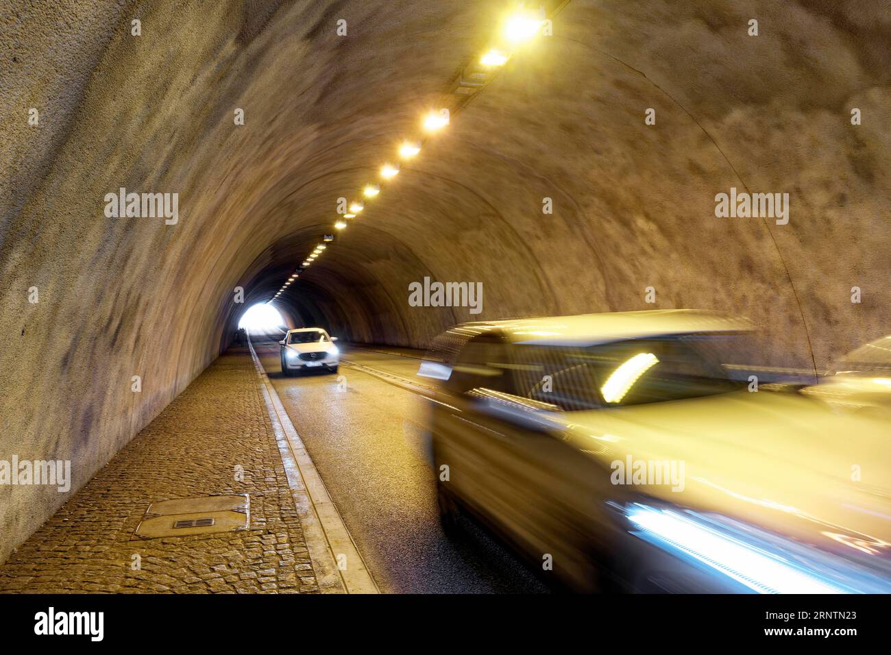 Tunnel of the state road 96 at the Rappbode dam, district of Harz, Saxony-Anhalt, Germany Stock Photo