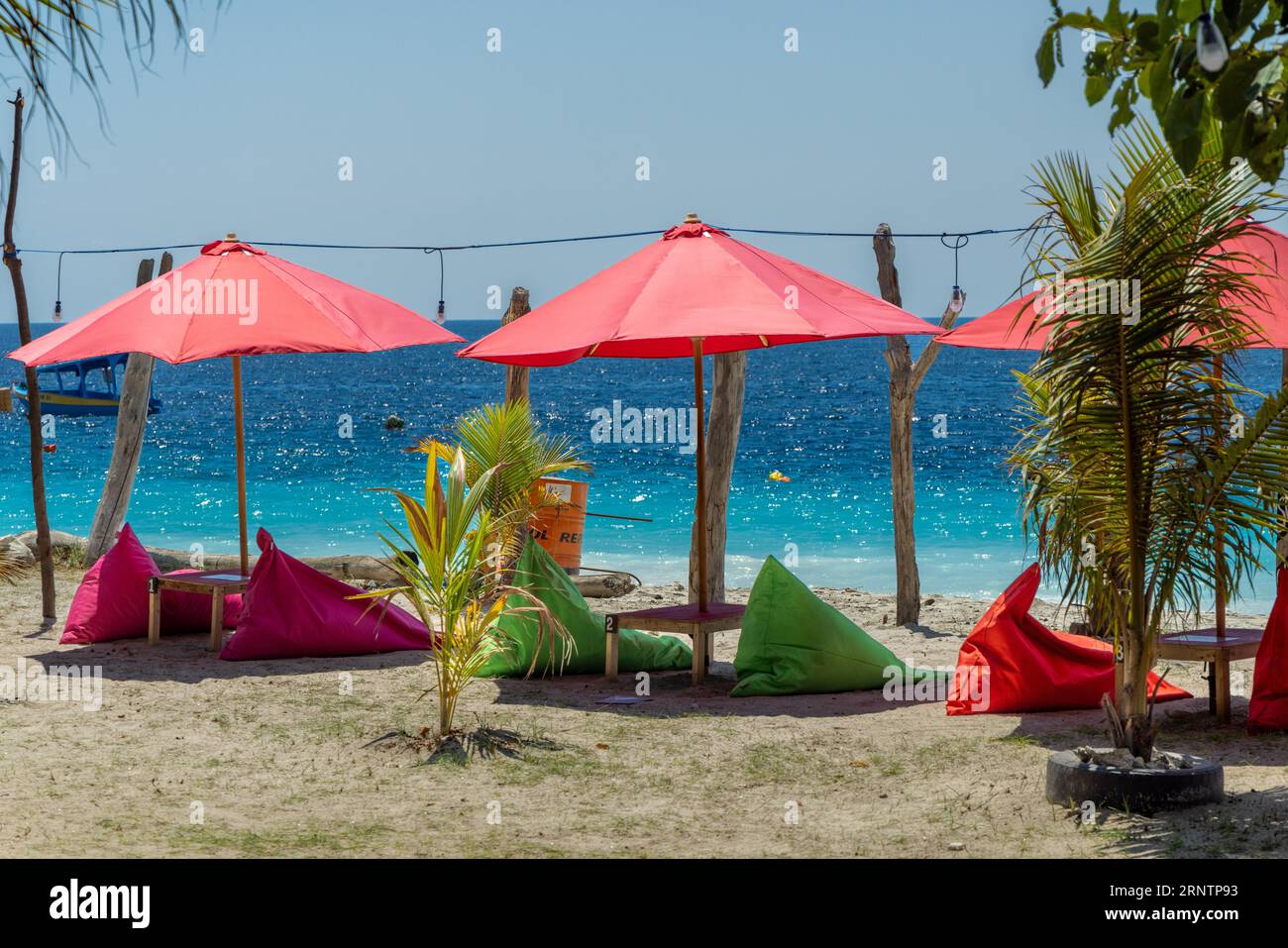 Beach scene, Gili Trawangan, island off Lombok, West Nusa Tenggara, Indonesia, Southeast Asia Stock Photo