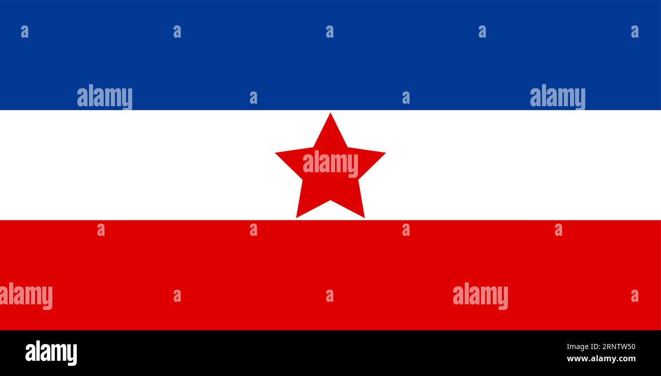 original and simple Yugoslavia flag isolated vector in official colors