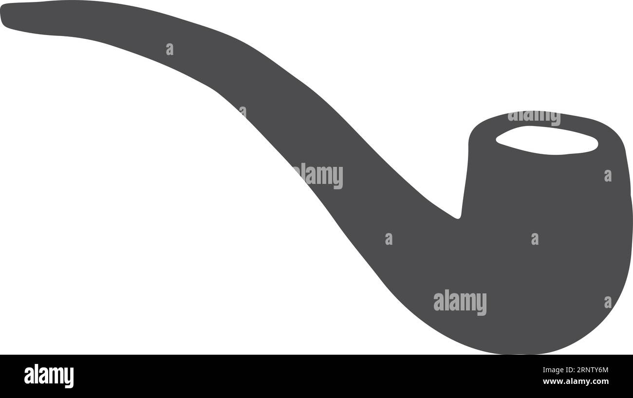 Smoking pipe icon. Black old tobacco symbol Stock Vector Image & Art