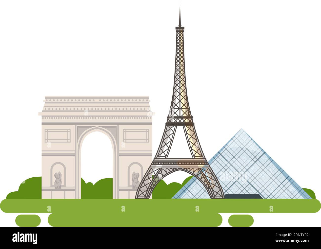 French tour landmark icon. European travel symbol Stock Vector
