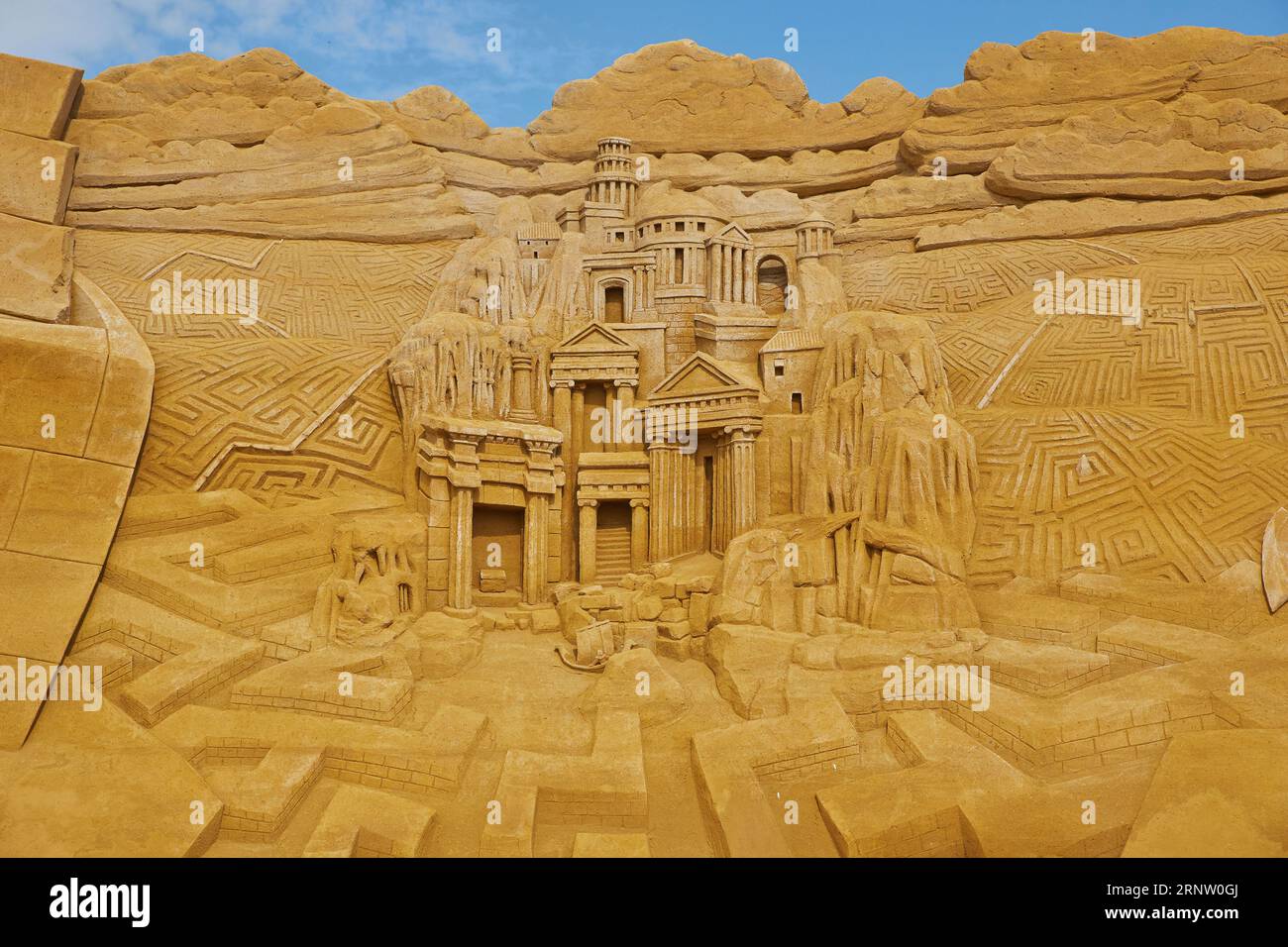 Sondervig, Denmark, May 21, 2023: International Sand Sculpture Festival ...