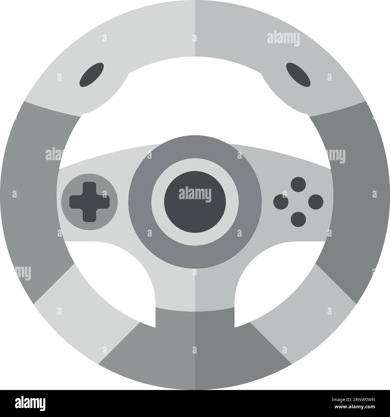Steering wheel for videogame. Race game controller icon Stock Vector