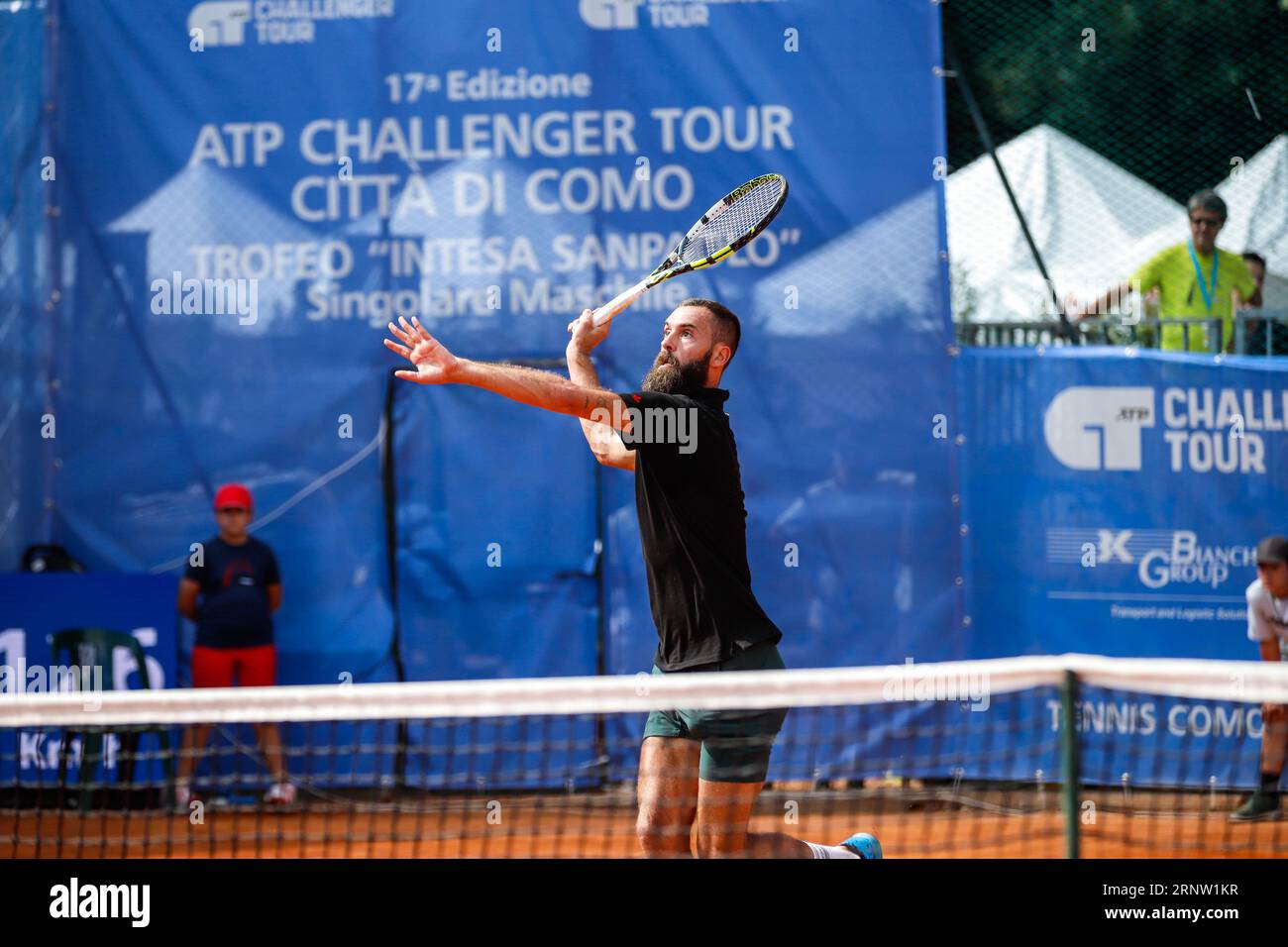 Como, Italy. 01st Sep, 2023. Benoit Paire during 2023 ATP Challenger Citta di Como, International Tennis match in Como, Italy, September 01 2023 Credit: Independent Photo Agency/Alamy Live News Stock Photo