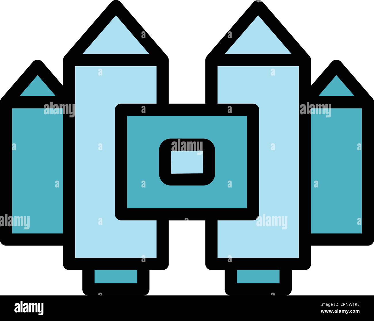 Speed jetpack icon outline vector. Work rocket. High success color flat Stock Vector