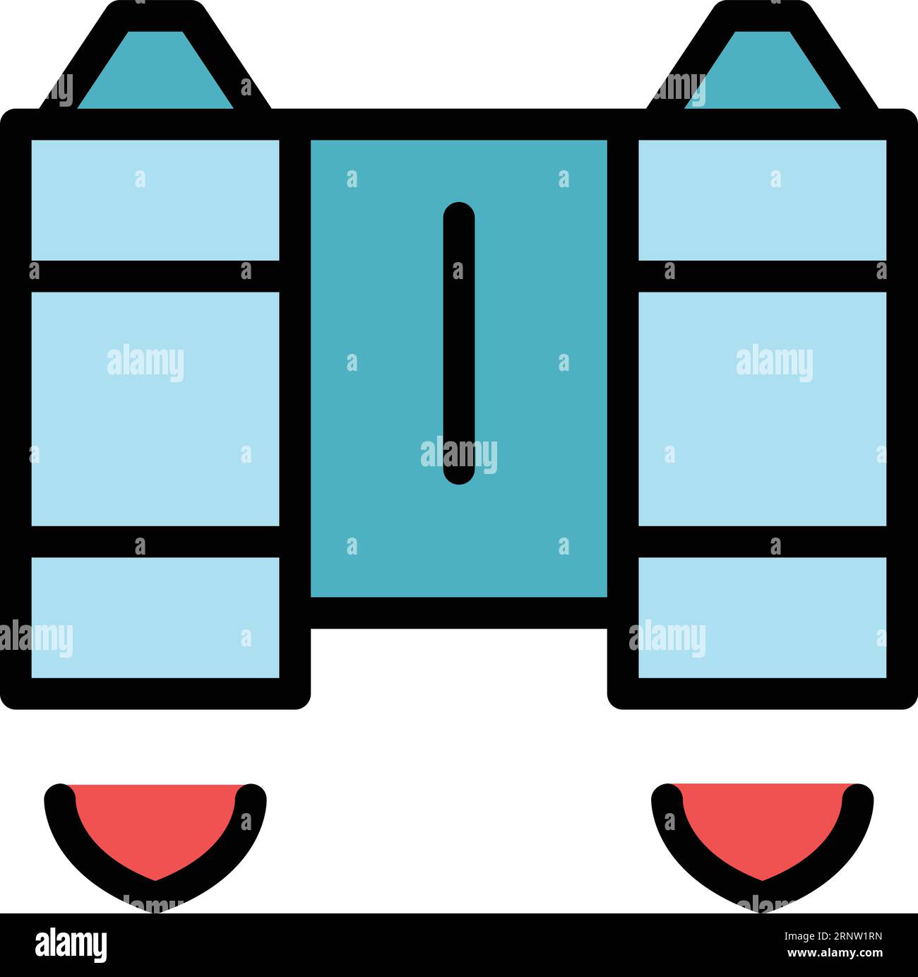 Rocket jetpack icon outline vector. Boost speed. Success skill color flat Stock Vector