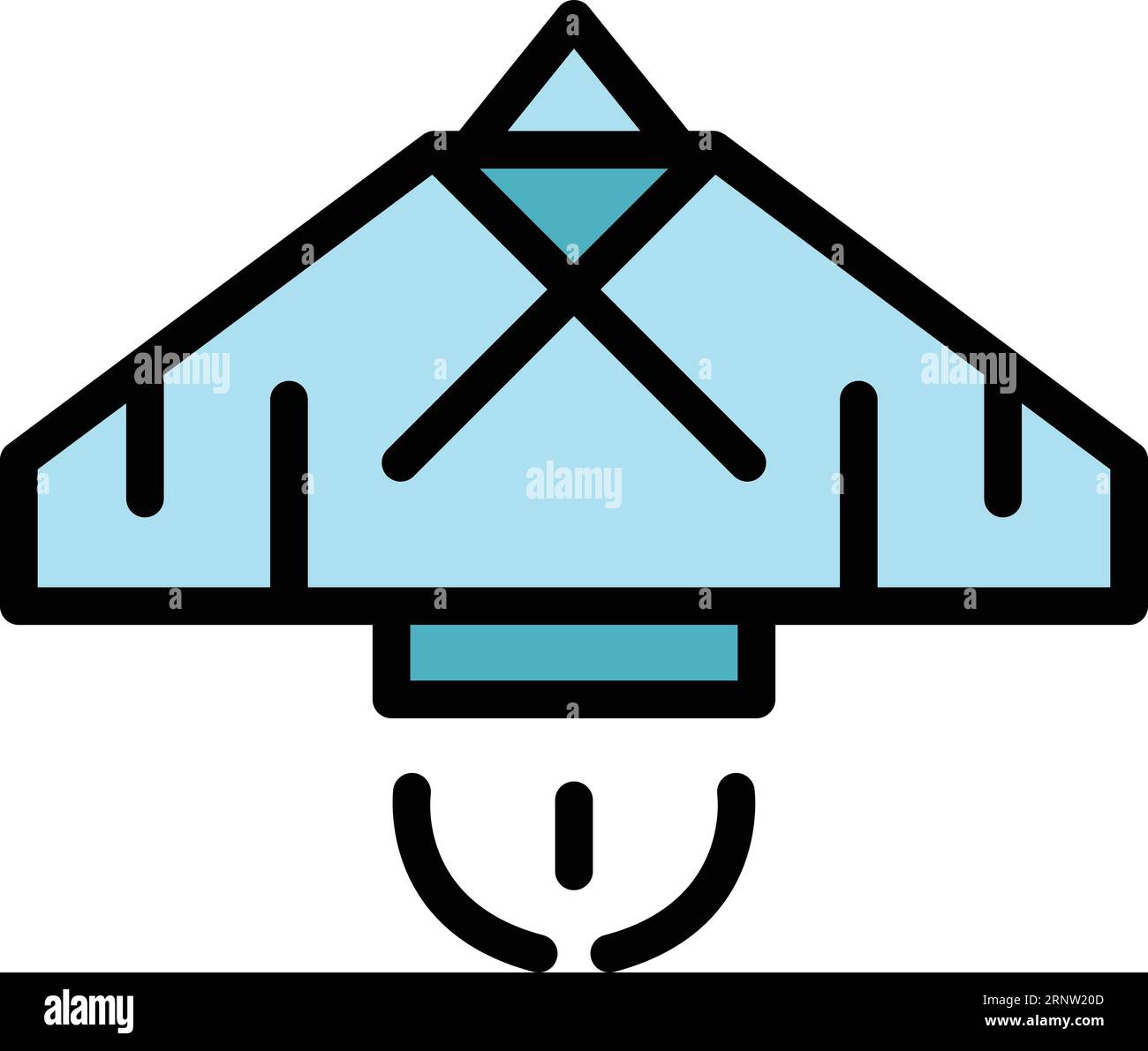 Jet icon outline vector. Jetpack growth. Boost rocket color flat Stock Vector