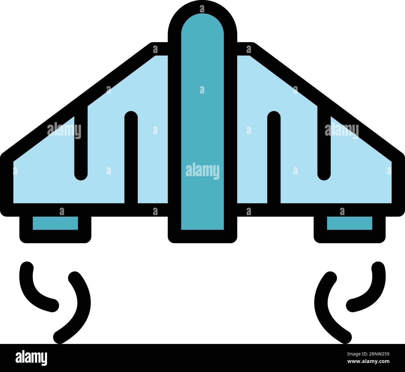 Ambitious jetpack icon outline vector. Work future. Fire model color flat Stock Vector