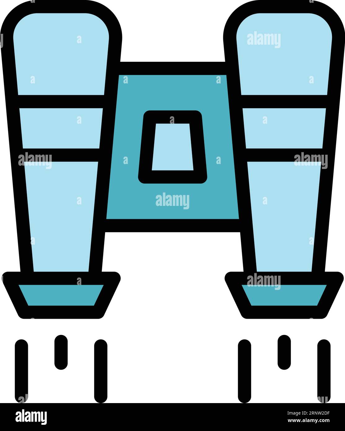 Jetpack model icon outline vector. Success skill. Speed work color flat Stock Vector