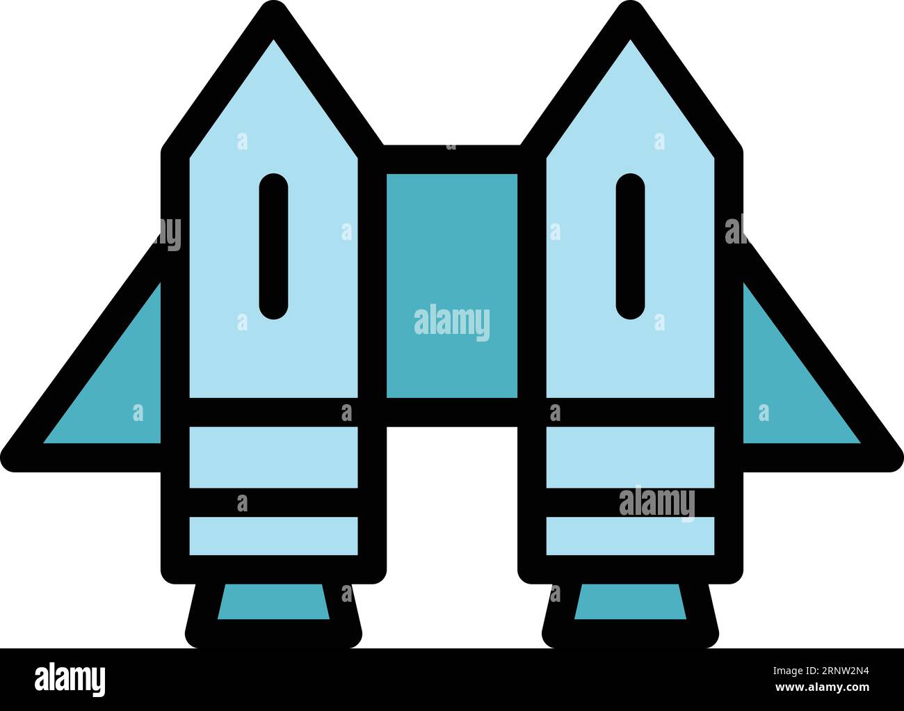 City jetpack icon outline vector. Boost speed. Skill speed color flat Stock Vector