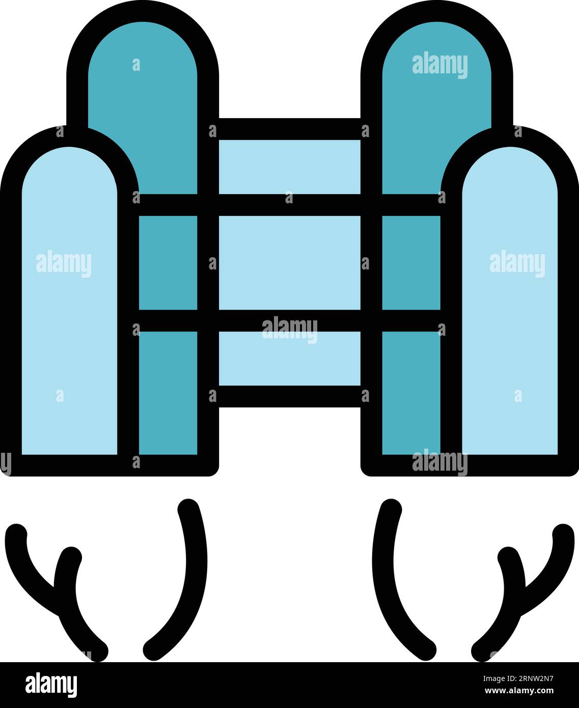 Development jetpack icon outline vector. Boost rocket. Work future color flat Stock Vector