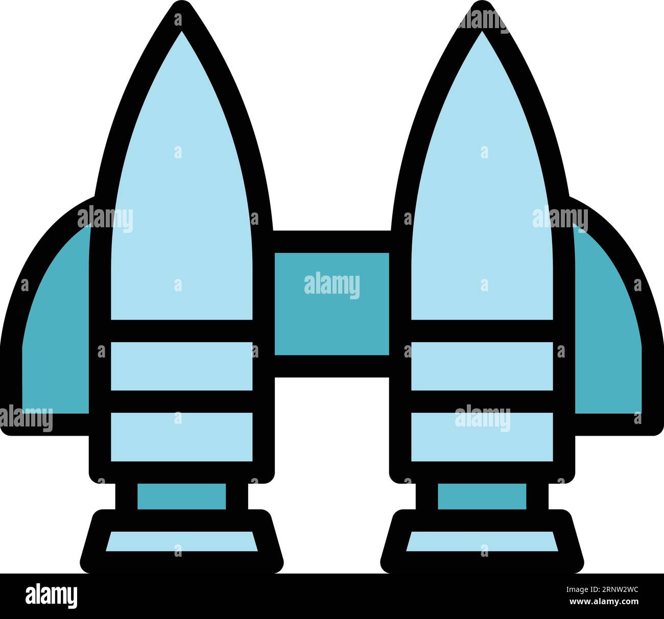 Electric jetpack icon outline vector. Boost speed. Success skill color flat Stock Vector