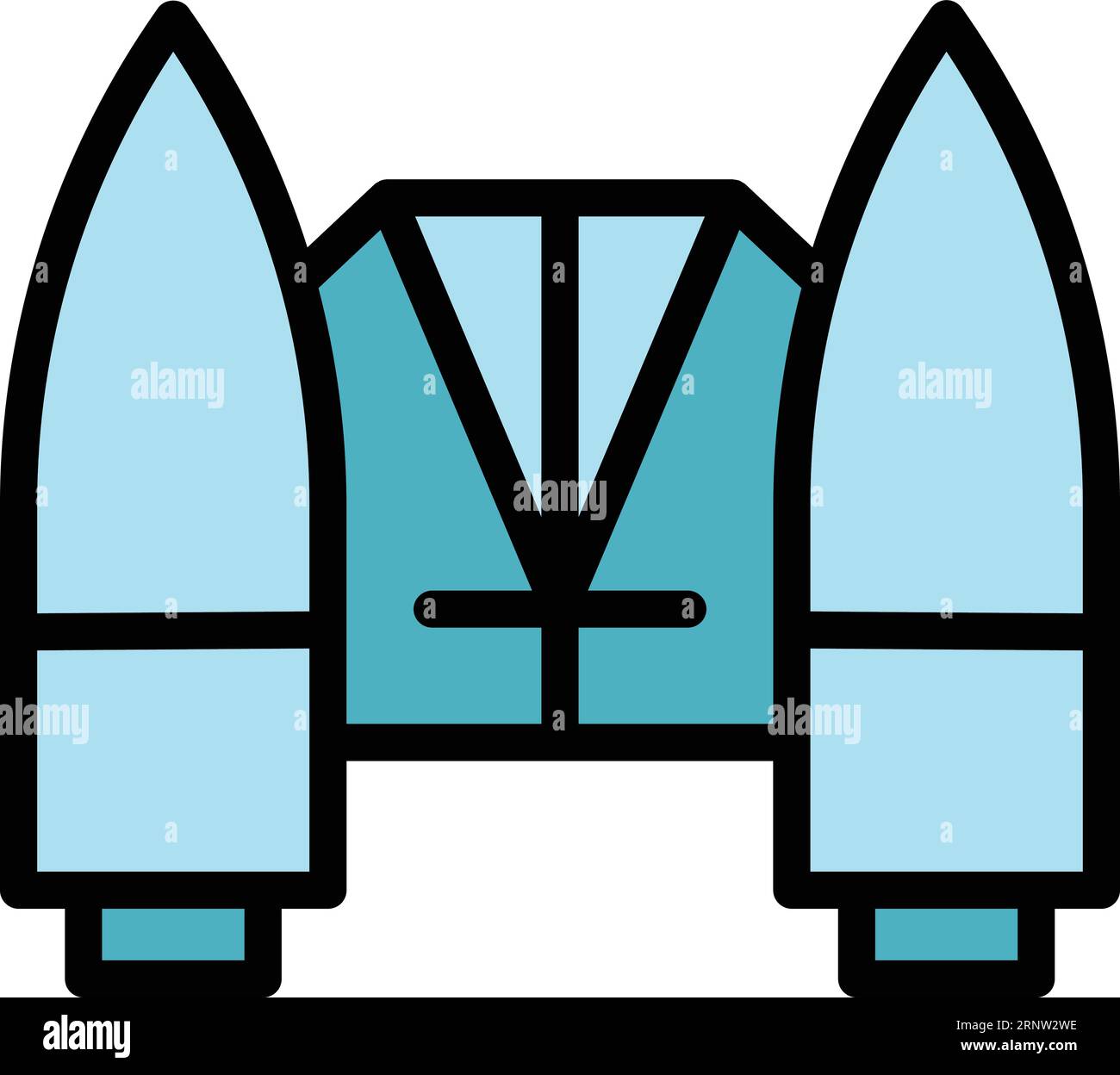 Potential jetpack icon outline vector. Boost speed. Work future color flat Stock Vector