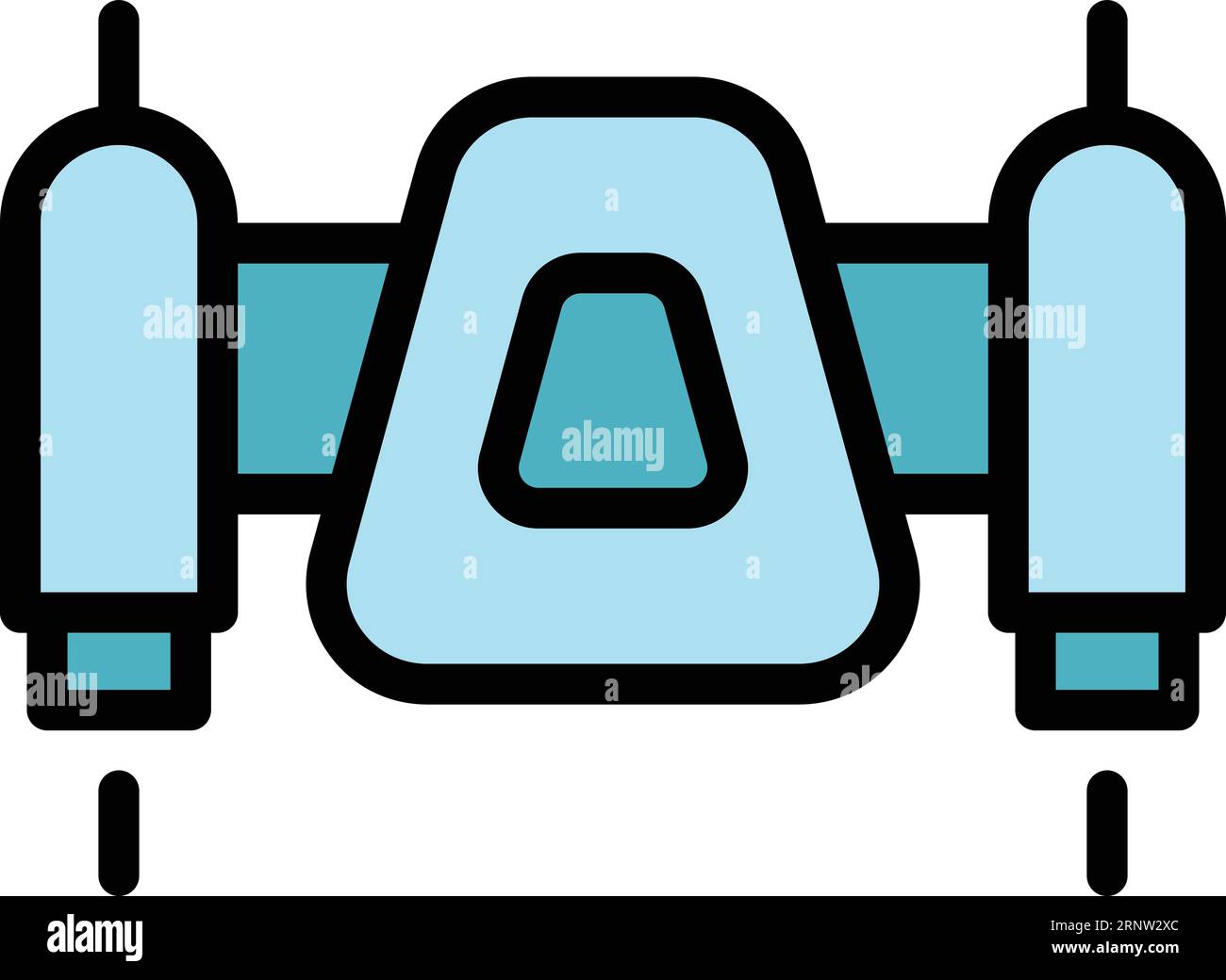 Startup jetpack icon outline vector. Skill work. Future career color flat Stock Vector