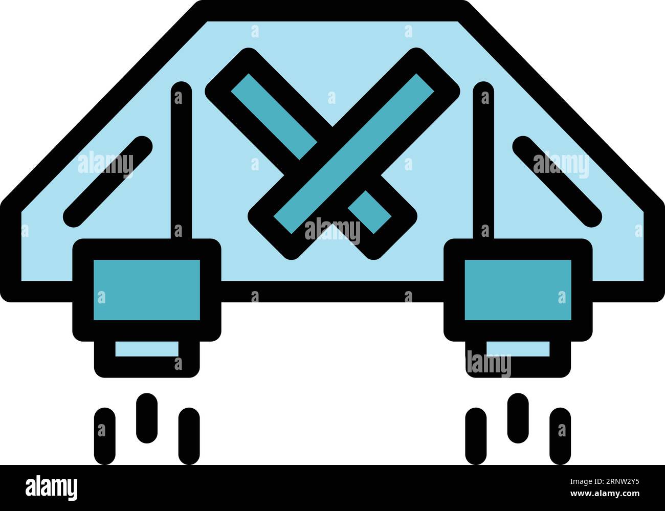 Plan jetpack icon outline vector. Success skill. Rocket speed color flat Stock Vector