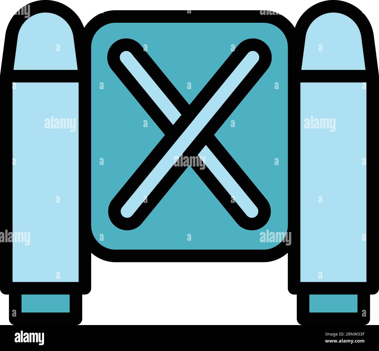 Target jetpack icon outline vector. Future skill. Boost rocket color flat Stock Vector