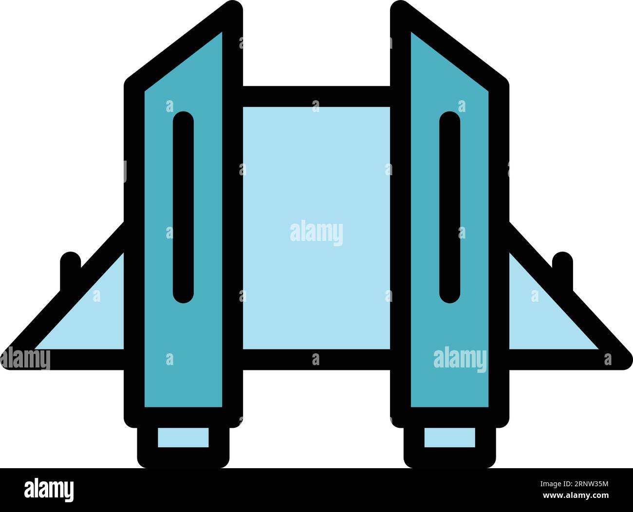 Launch jetpack icon outline vector. Work skill. Rocket boost color flat Stock Vector