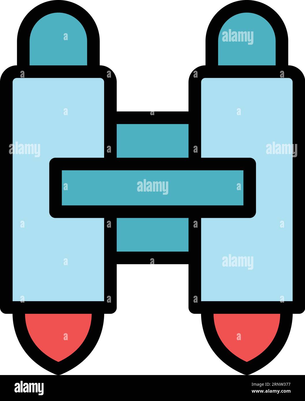 Jetpack icon outline vector. Boost rocket. Future speed color flat Stock Vector