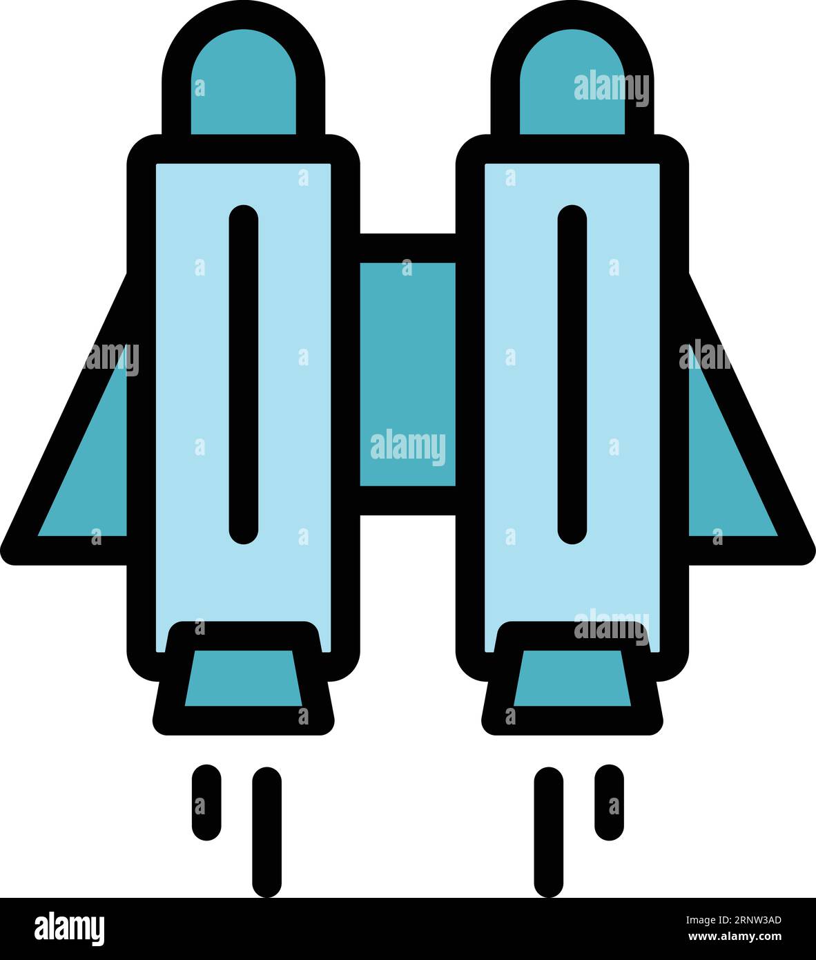 Finance jetpack icon outline vector. Work skill. Work career color flat Stock Vector