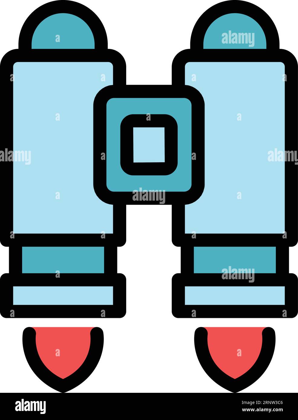 Growth jetpack icon outline vector. Boost speed. Skill jet color flat Stock Vector