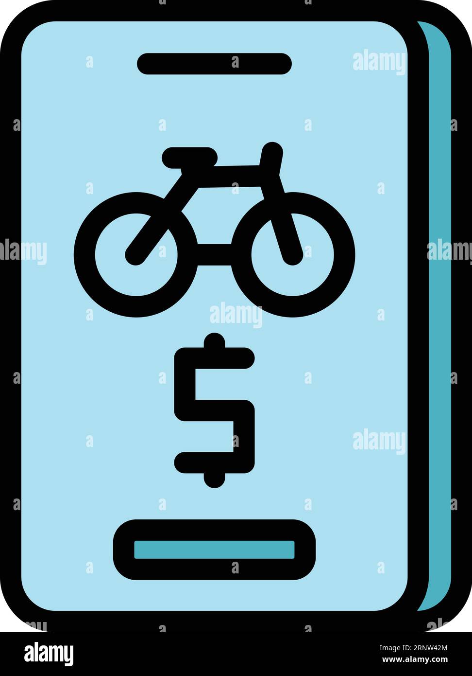 Pay bike online icon outline vector