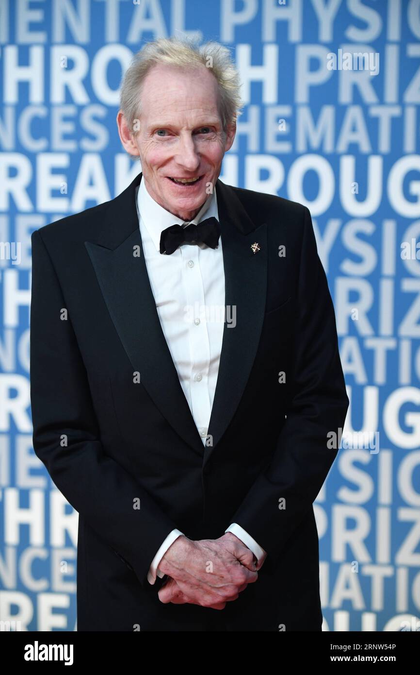 (171204) -- SAN FRANCISCO, Dec. 4, 2017 -- Kim Nasmyth from the University of Oxford attends the awarding ceremony of the 2018 Breakthrough Prize in San Francisco, the United States, on Dec. 3, 2017. The Breakthrough Prize Foundation on Sunday announced here the winners of the 2018 Breakthrough Prizes in fundamental physics, life sciences and mathematics, together with several other prizes to encourage young scientists. The prize in life sciences went to Joanne Chory from the Salk Institute for Biological Studies and Howard Hughes Medical Institute, Don W. Cleveland from the Ludwig Institute f Stock Photo
