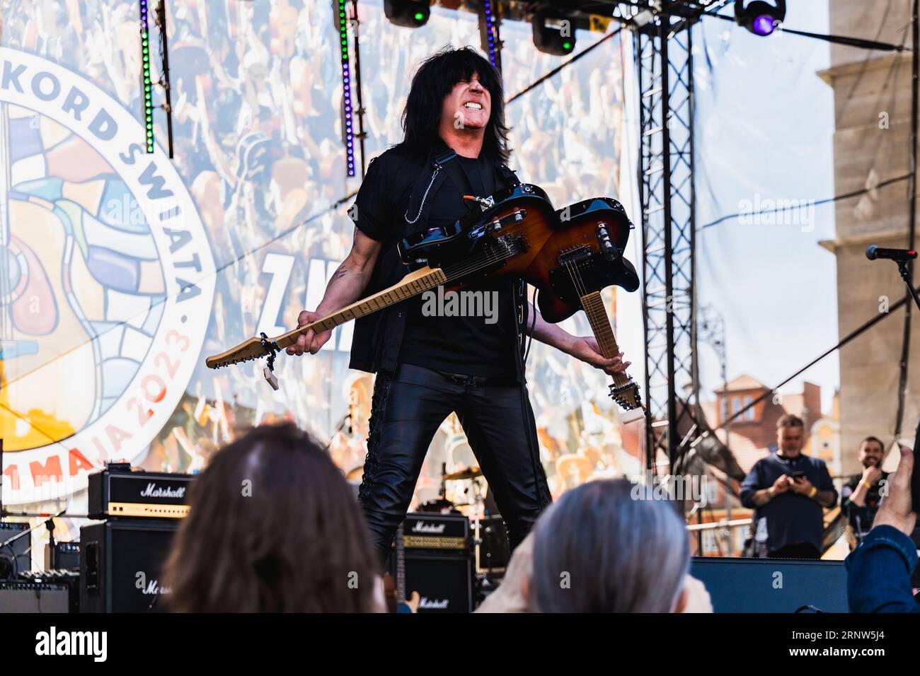 Wroclaw, Poland May 1 2023 Live performance of guitarist Michael