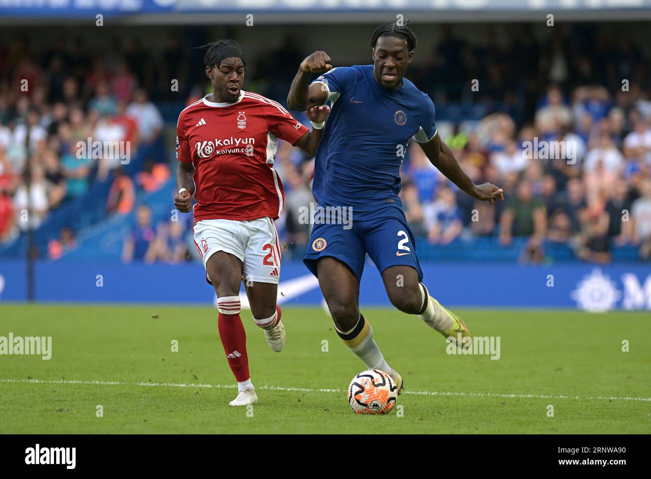 London, UK. 2nd Sep, 2023. Axel Disasi of Chelsea during the Chelsea vs Nottingham Forest Premier League match at Stamford Bridge London Credit: MARTIN DALTON/Alamy Live News Stock Photo