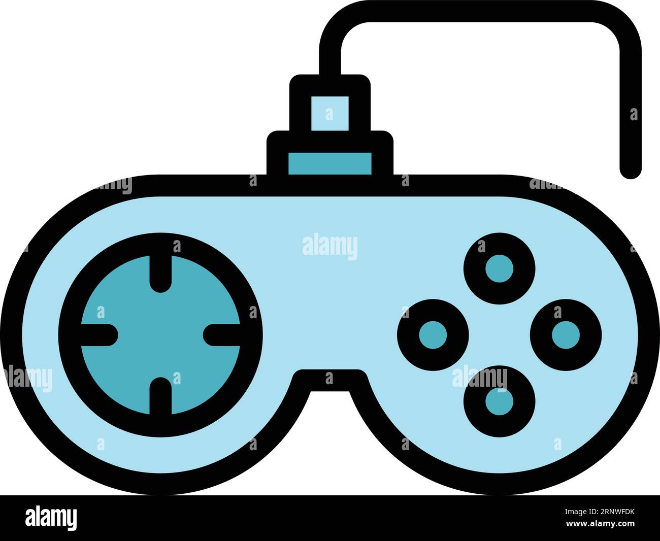 Joystick Icon Flat Star Video Game Joystick Icon Flat Isolated Vector