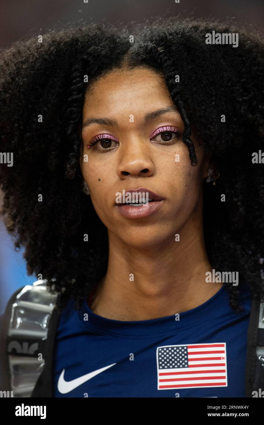 Vashti Cunningham of the USA competing in the women’s high jump final